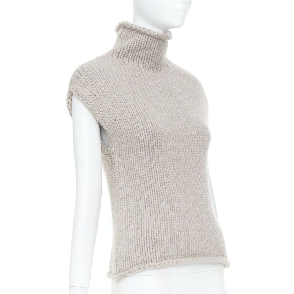 Khaite Brown Cashmere Turtleneck Sweater Vest